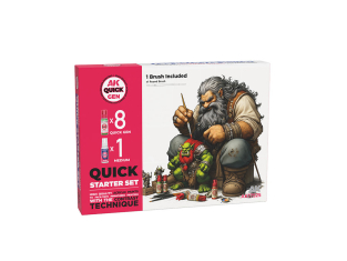 Ak interactive peinture acrylique 3G AK17525 KIT DE DÉMARRAGE RAPIDE 8 QUICK GEN+ 1 MEDIUM + 1 BROSSE GRATUITE GEN COLOR 18ml