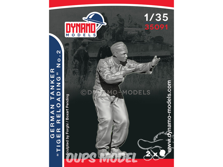 Dynamo models figurine 35091 Tankiste Allemand "Rechargement Tigre - King Tiger - Panther" No.2 1/35