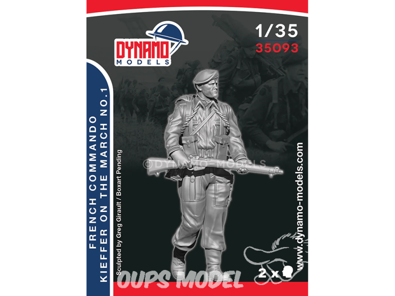 Dynamo models figurine 35093 Commando Français Kieffer en marche No.1 1/35