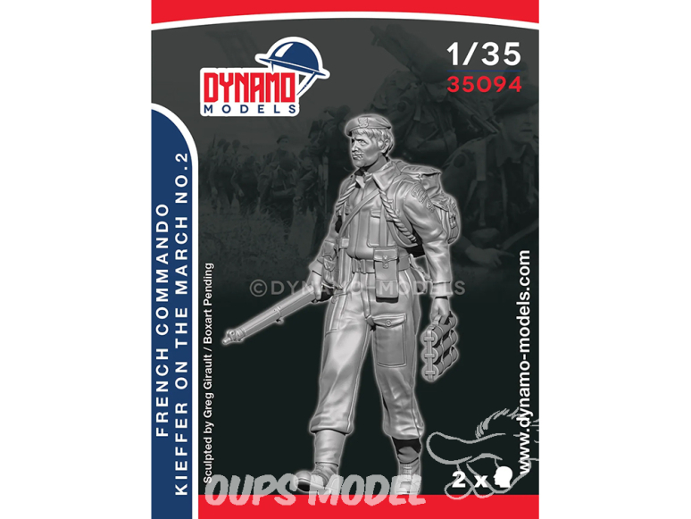Dynamo models figurine 35094 Commando Français Kieffer en marche No.2 1/35