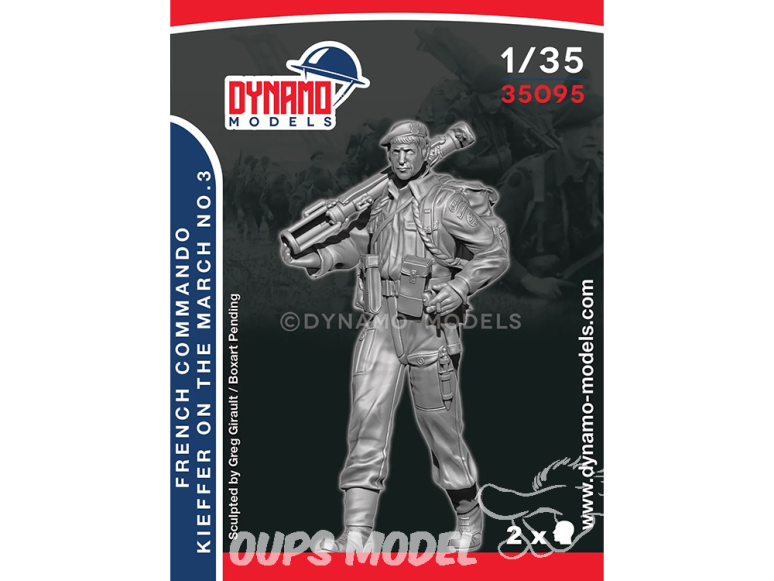 Dynamo models figurine 35095 Commando Français Kieffer en marche No.3 1/35