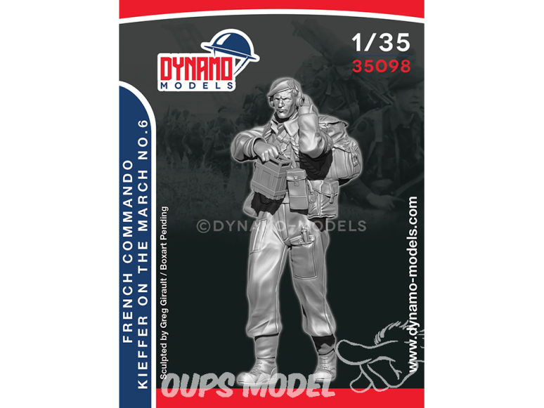 Dynamo models figurine 35098 Commando Français Kieffer en marche No.6 1/35