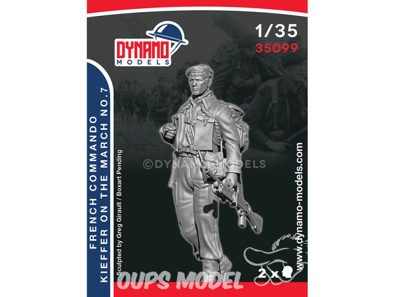 Dynamo models figurine 35099 Commando Français Kieffer en marche No.7 1/35