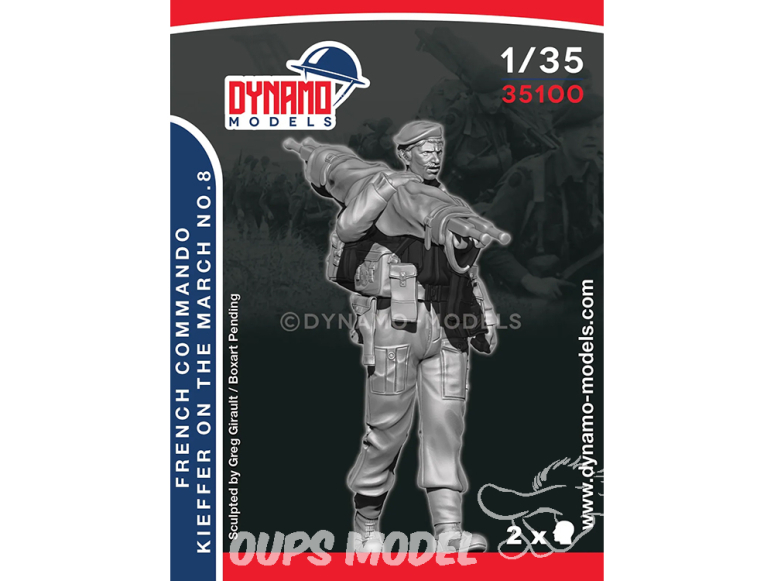 Dynamo models figurine 35100 Commando Français Kieffer en marche No.8 1/35