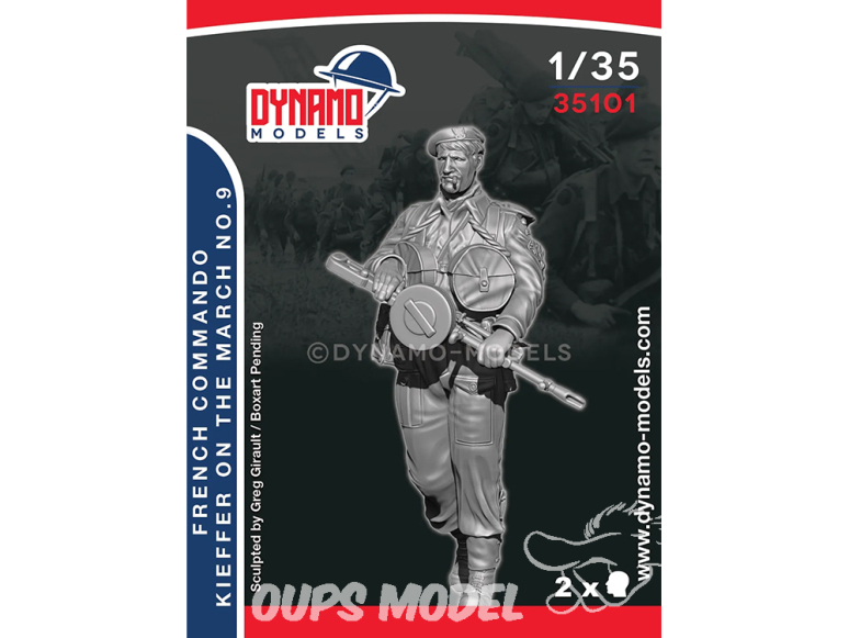 Dynamo models figurine 35101 Commando Français Kieffer en marche No.9 1/35