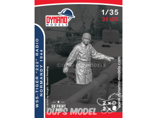 Dynamo models figurine 35105 Waffen SS Tiger "222" 1944 - Tankiste No.3 1/35