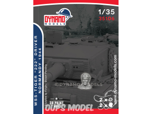 Dynamo models figurine 35106 Waffen SS Tiger "222" 1944 - Tankiste No.4 Pilote 1/35
