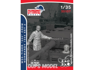 Dynamo models figurine 35107 Waffen SS Tiger "222" 1944 Set n°2 1/35