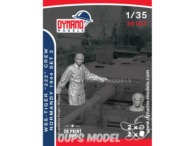 Dynamo models figurine 35107 Waffen SS Tiger "222" 1944 Set n°2 1/35