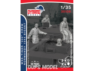 Dynamo models figurine 35108 Waffen SS Tiger "222" Kurt Sowa 1944 Big Set 1/35