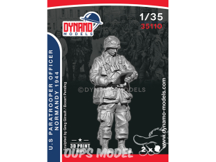 Dynamo models figurine 35110 Parachutiste U.S. Normandie 1944 - Officier regardant la carte 1/35