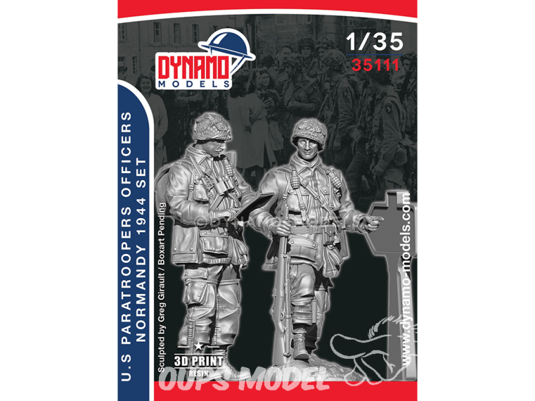Dynamo models figurine 35111 Parachutistes U.S. Normandie 1944 - Officiers Set de 2 figurines 1/35