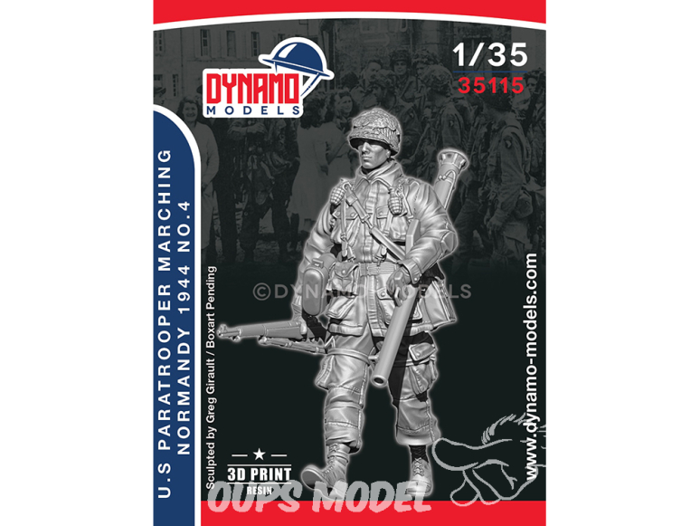 Dynamo models figurine 35115 Parachutiste en marche U.S. Normandie 1944 No.4 1/35