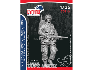 Dynamo models figurine 35116 Parachutiste en marche U.S. Normandie 1944 No.5 1/35