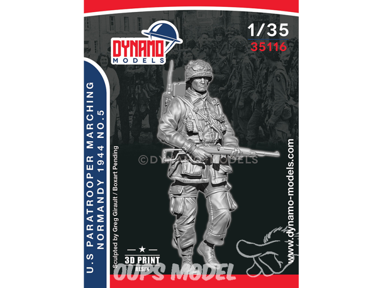 Dynamo models figurine 35116 Parachutiste en marche U.S. Normandie 1944 No.5 1/35