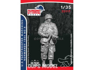 Dynamo models figurine 35117 Parachutiste en marche U.S. Normandie 1944 No.6 1/35