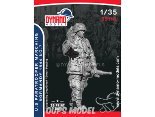 Dynamo models figurine 35118 Parachutiste en marche U.S. Normandie 1944 No.7 1/35