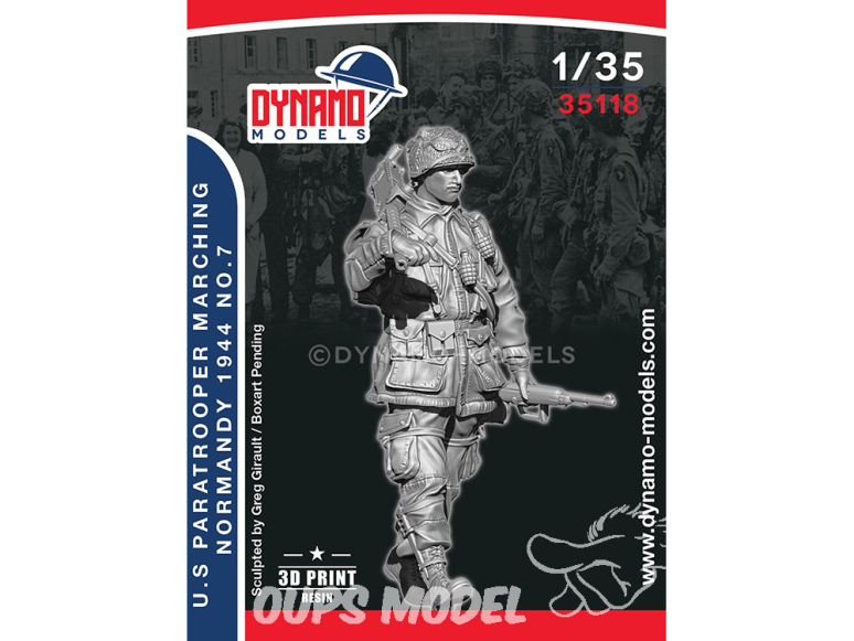 Dynamo models figurine 35118 Parachutiste en marche U.S. Normandie 1944 No.7 1/35