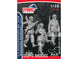 Dynamo models figurine 35121 Parachutistes en marche U.S. Normandie 1944 "MG Team" 1/35