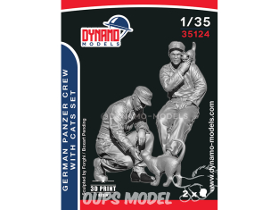 Dynamo models figurine 35124 Tankistes Panzer Allemand avec chats Set de 2 figurines 1/35