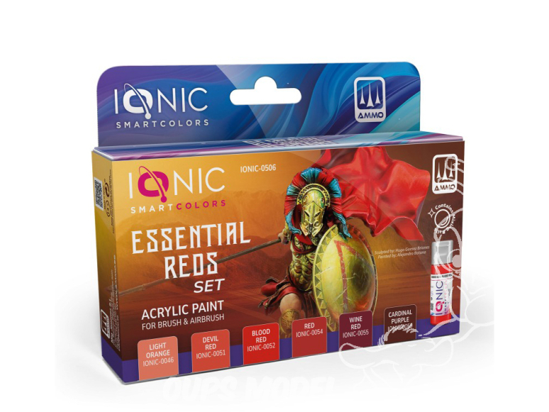 MIG peinture IONIC 0506 Set Rouges essentiels 6 x 20ml
