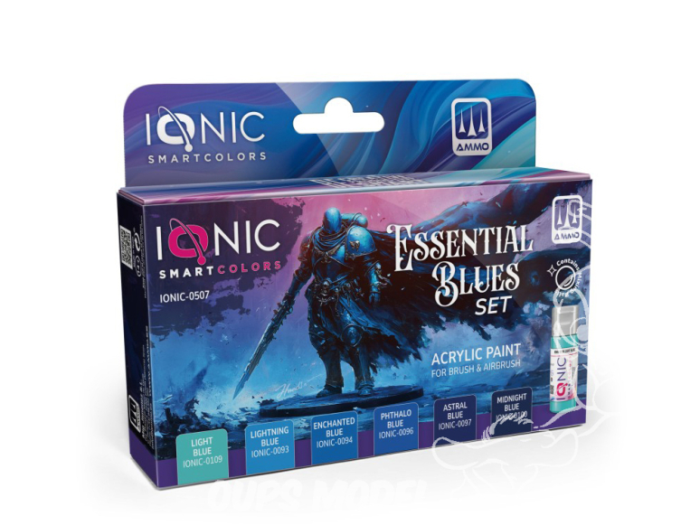MIG peinture IONIC 0507 Set Bleus essentiels 6 x 20ml