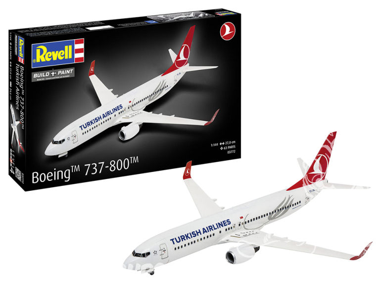 Revell maquette avion 03772 Boeing 737-800 Turkish Airlines 1/144