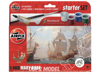 Airfix maquette bateau A55114 Starter Set Mary Rose 1/400