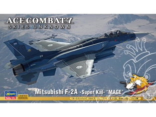 Hasegawa maquette avion 52431 Mitsubishi F-2A Super Kai Escadron des mages Ace Combat 7 Skies Unknown 1/72