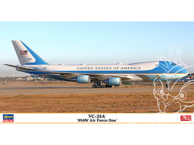 Hasegawa maquette avion 10866 VC-25A 89AW Air Force One1/200