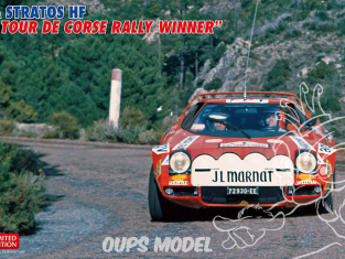 HASEGAWA maquette voiture 20737 Lancia Stratos HF Vainqueur du Rallye du Tour de Corse 1975 1/24