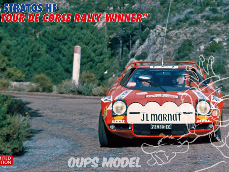 HASEGAWA maquette voiture 20737 Lancia Stratos HF Vainqueur du Rallye du Tour de Corse 1975 1/24