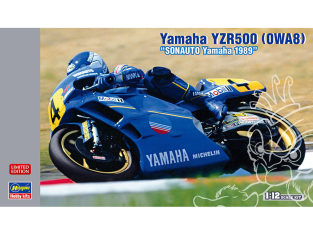 Hasegawa maquette moto 21768 YAMAHA SONAUTO Christion Saron 1989 1/12