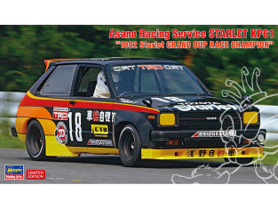 Hasegawa maquette voiture 20734 Asano Motors Starlet KP61 Champion de la Starlet Grand Cup 1982 1/24