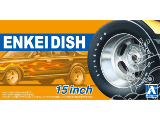 Aoshima maquette voiture 66256 Jantes Enkeidish 15" et pneus 1/24