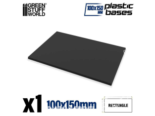 Green Stuff 13342 Socles rectangulaires 100x150mm en plastique