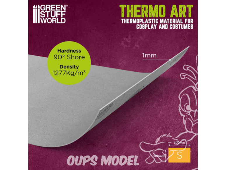 Green Stuff 14120 ThermoArt Gris Armure 200x300 mm (S)