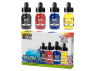 Green Stuff 13344 Set d'encres acryliques Opaques de Base 4 pots