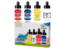 Green Stuff 13348 Set d'encres acryliques Transparentes de base 4 pots