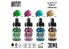 Green Stuff 13350 Set d&#039;encres acryliques Transparent Transparent Shades 4 pots