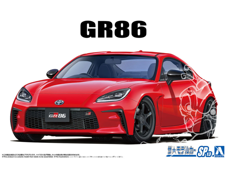 Aoshima maquette voiture 64214 Toyota GR86 ZN8 2021 Rouge 1/24