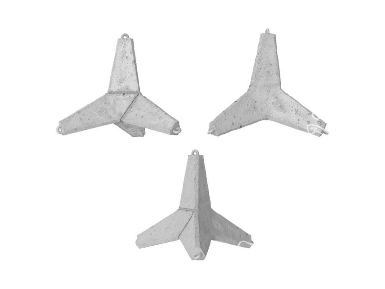 Green Stuff 13599 Obstacle Antichar Trident 1:48-1:35