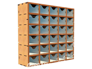 Green Stuff 12808 Support vertical en MDF avec 30 tiroirs
