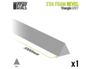 Green Stuff 13428 Bandes de mousse EVA Triangulaires 8 mm