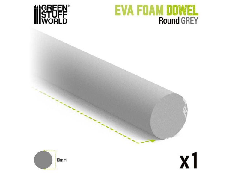 Green Stuff 13427 Bandes de mousse EVA Rondin 10mm