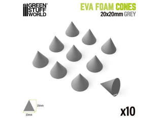 Green Stuff 13431 Cônes en mousse EVA 20mm pack de 10