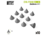 Green Stuff 13431 Cônes en mousse EVA 20mm pack de 10