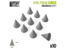 Green Stuff 13432 Cônes en mousse EVA 30mm pack de 10