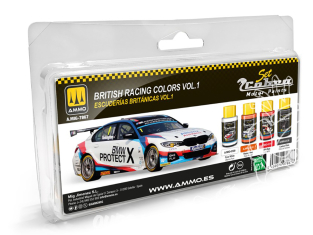 MIG peinture Cobra Motor 7867 Set peintures British Racing Vol.1 4 x 30ml