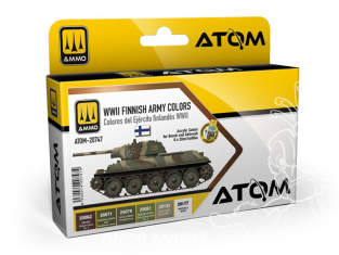 MIG peinture Atom 20747 Set couleurs Armée Finlandaise WWII 6 x 20ml